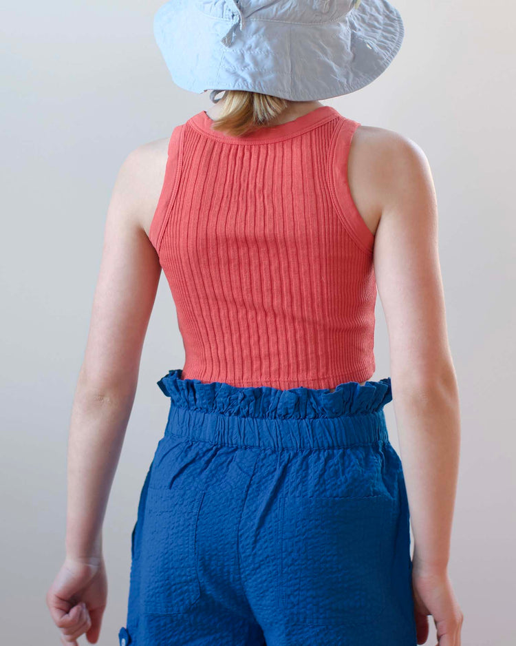 Little sunchild kids cruz cropped tank in piment