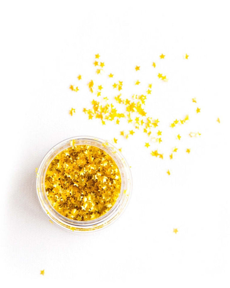 Little sweetapolita paper + party gold metallic star edible glitter
