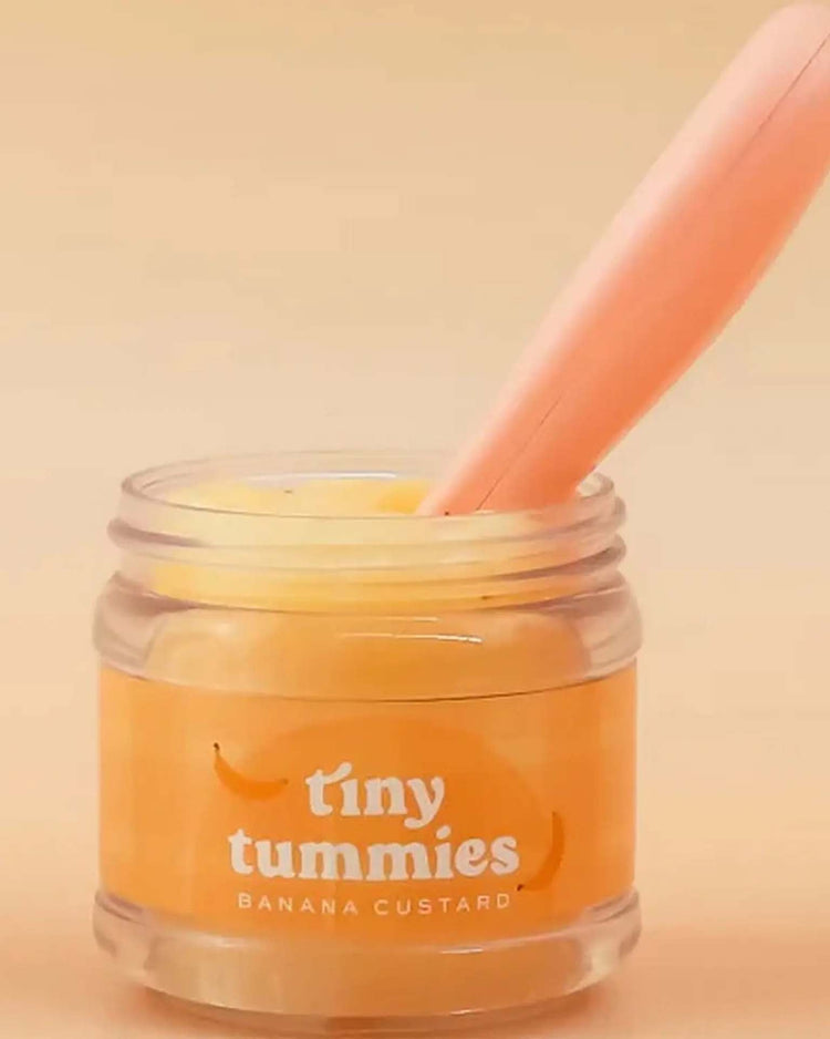 Little tiny harlow play tiny tummies jar + spoon banana jelly food
