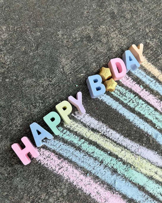 Little twee play happy birthday sidewalk chalk