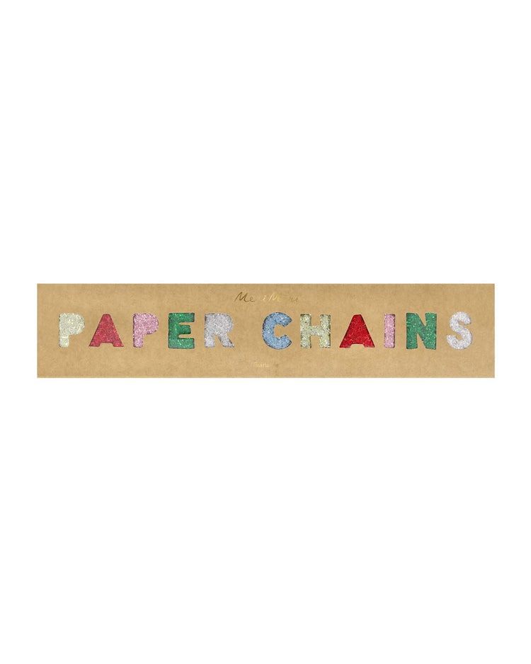 glitter paper chains set