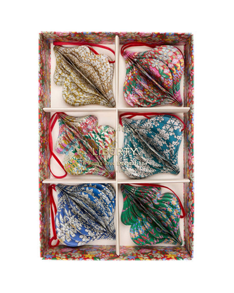 meri meri x liberty paper honeycomb tree decorations
