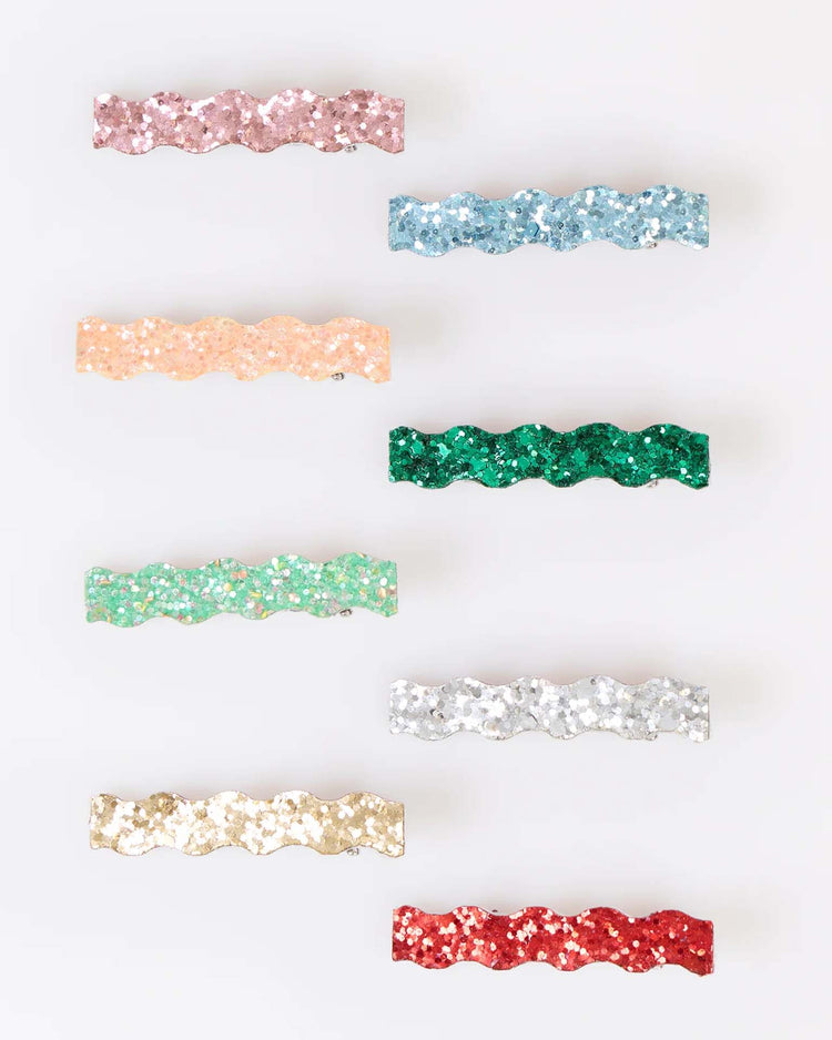glitter hair clips
