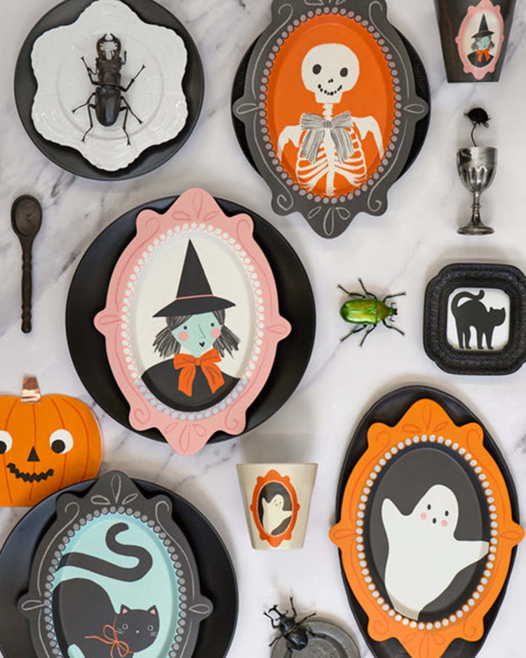 halloween portrait reusable plates