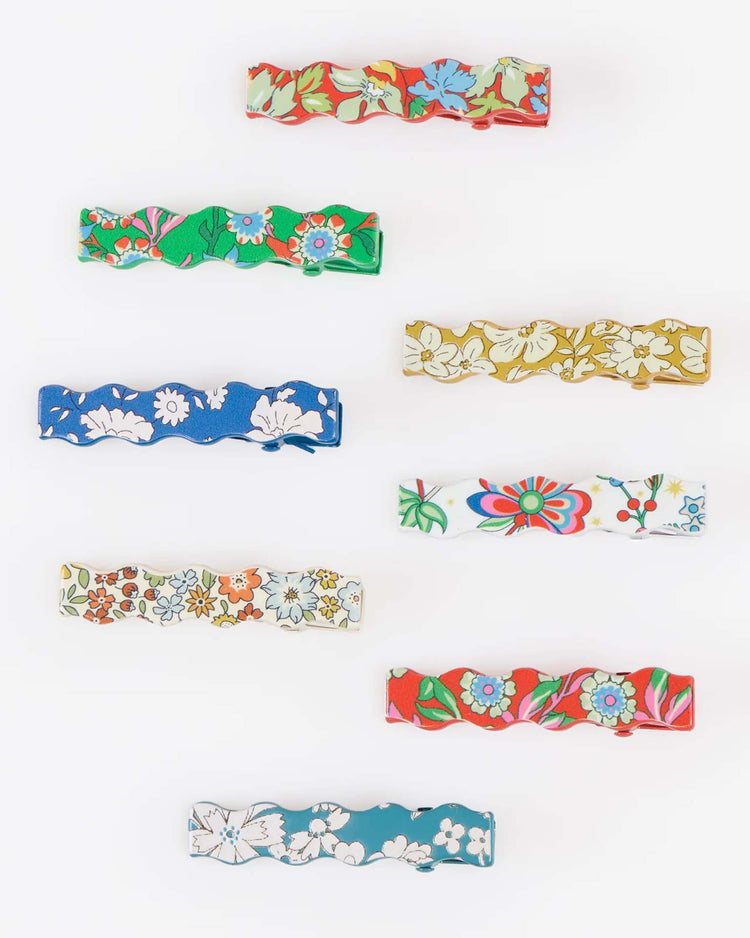 meri meri x liberty vibrant wavy hair clips