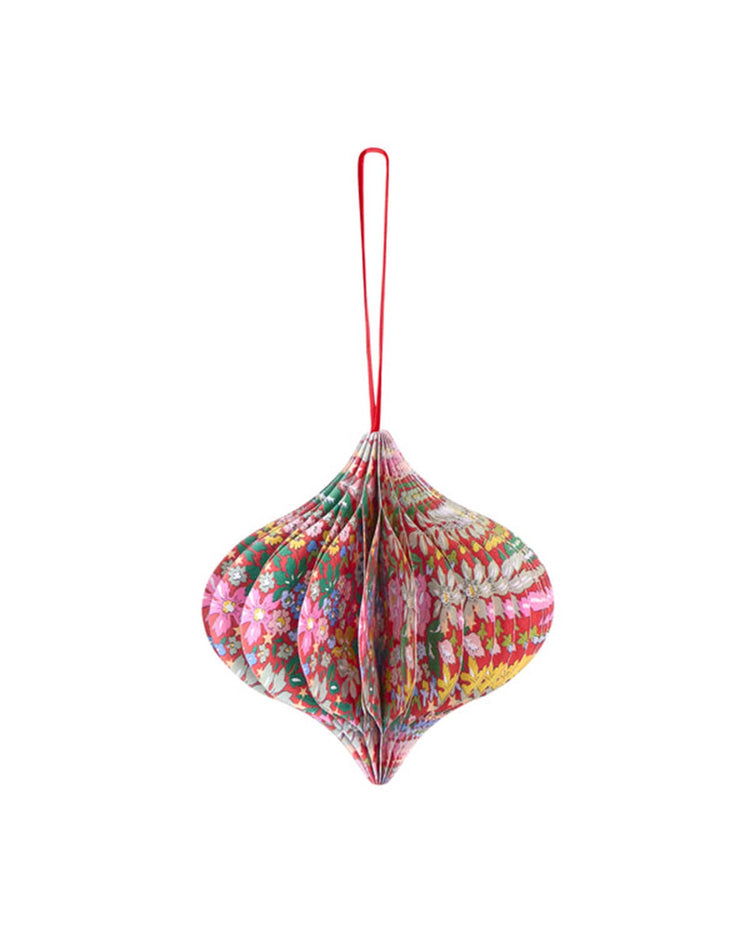 meri meri x liberty paper honeycomb tree decorations