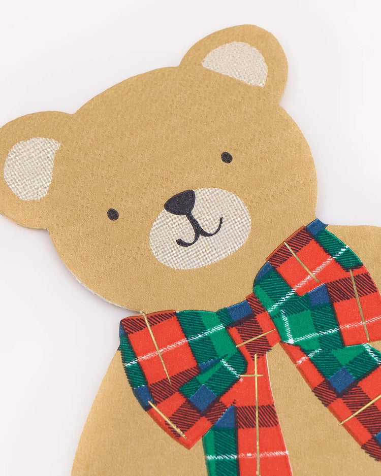 plaid teddy napkins