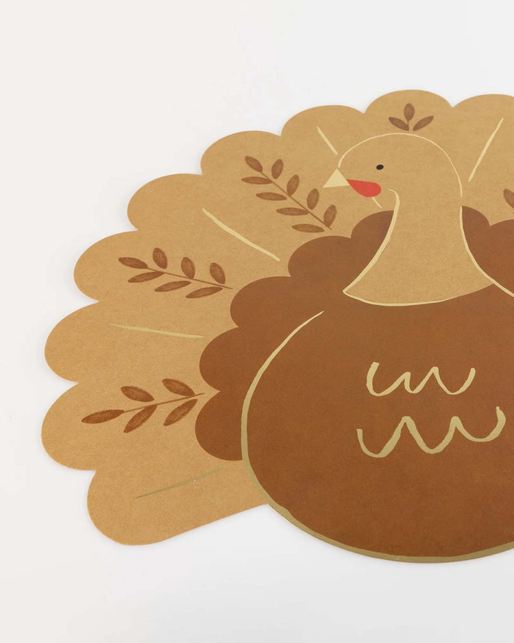 folk turkey paper placemats