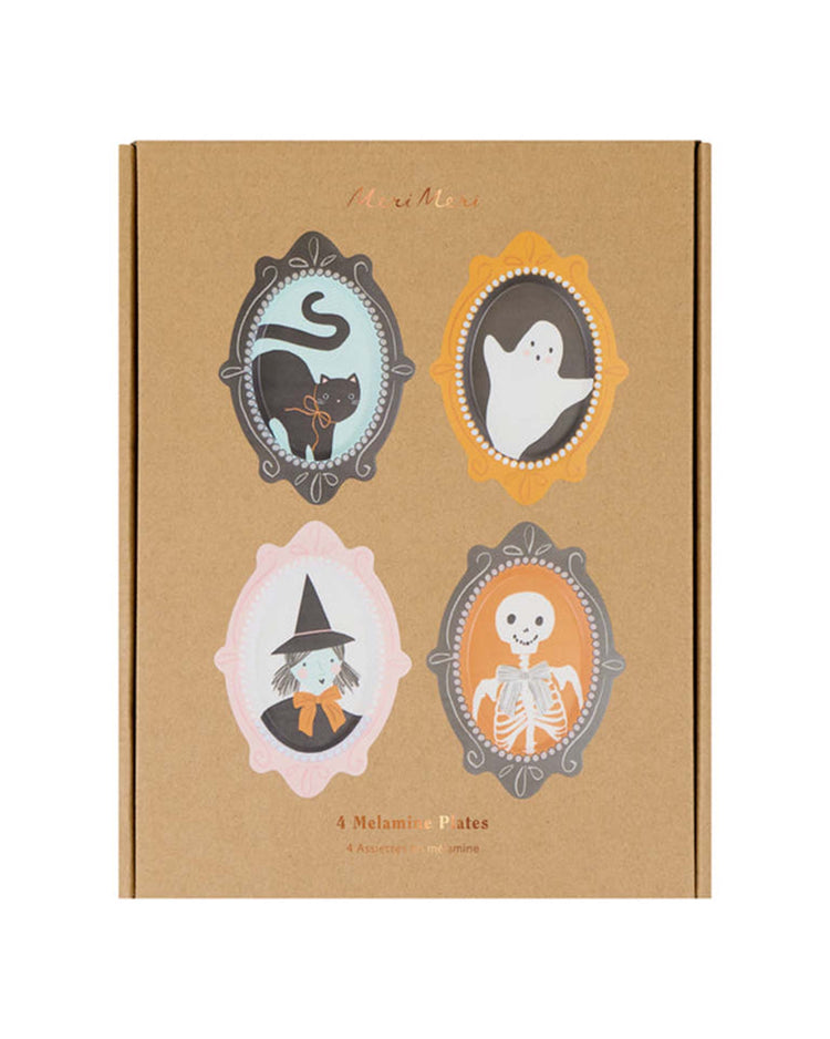 halloween portrait reusable plates
