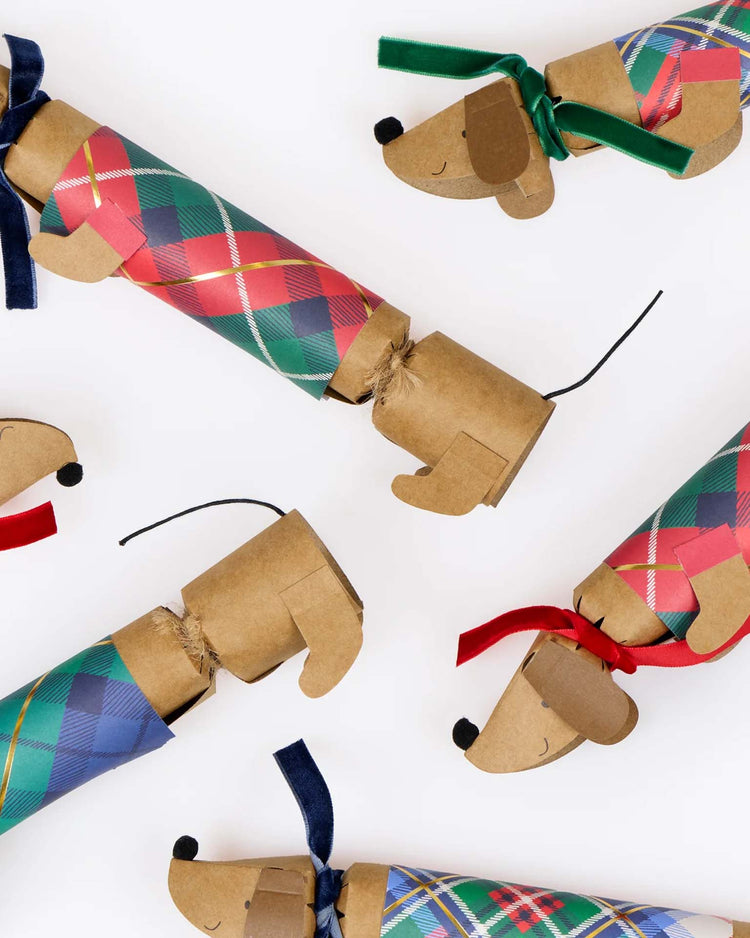 plaid sausage dog crackers