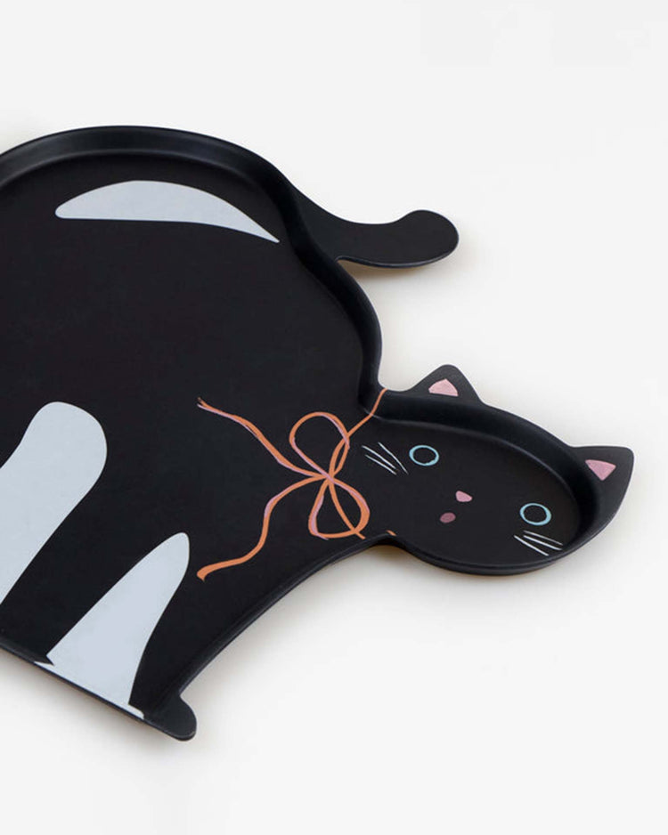 halloween cat reusable platter