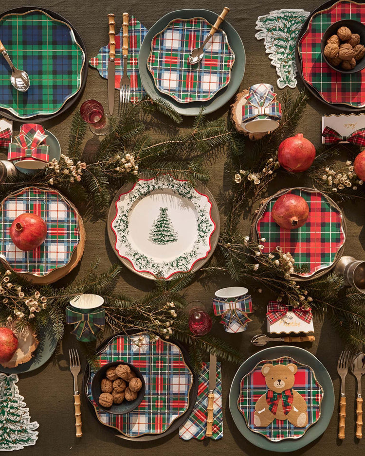 plaid mix small napkins
