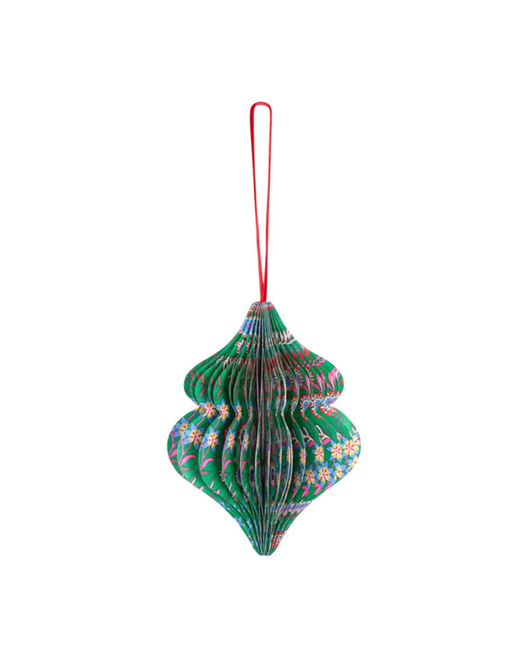 meri meri x liberty paper honeycomb tree decorations