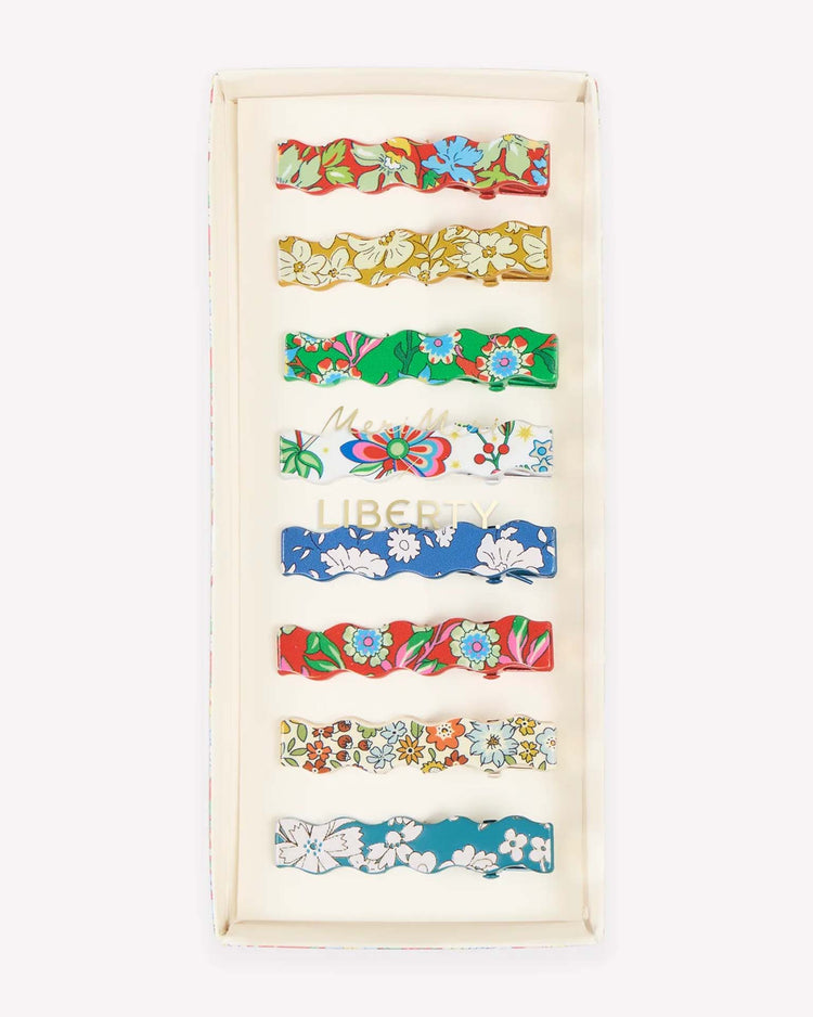 meri meri x liberty vibrant wavy hair clips