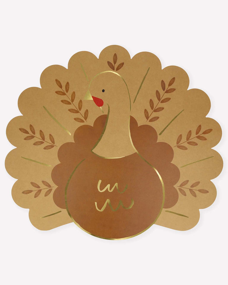 folk turkey paper placemats