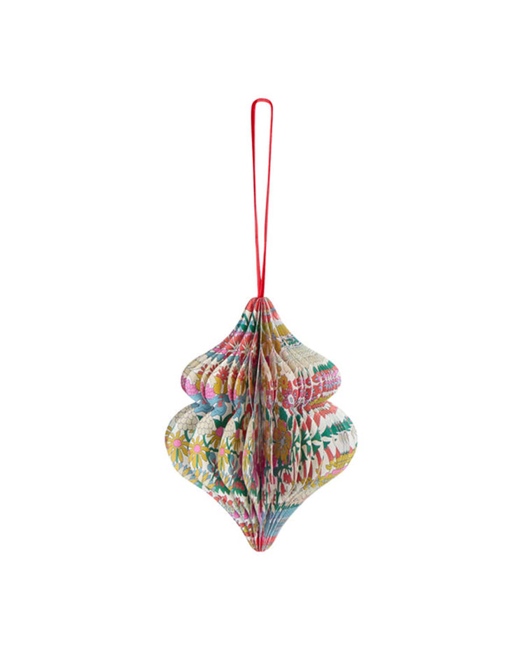 meri meri x liberty paper honeycomb tree decorations