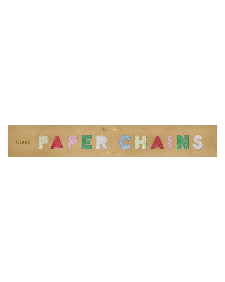 giant glitter paper chains set