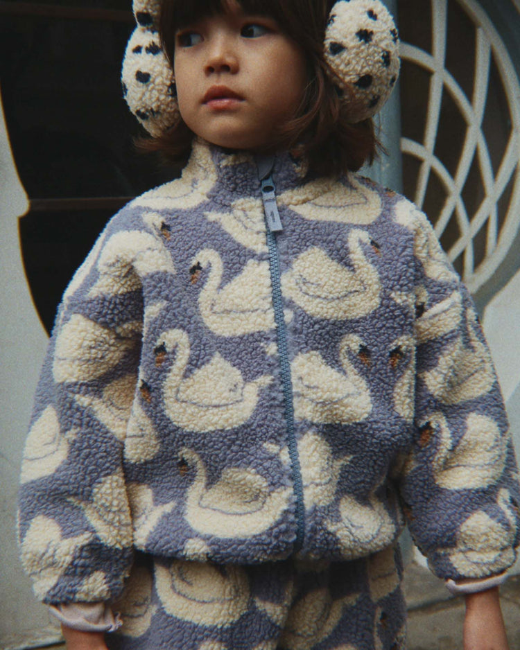 jody teddy jacket in swan