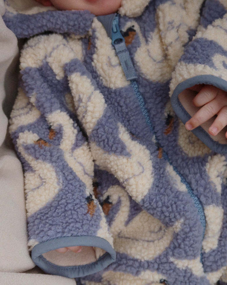 jody teddy onesie in swan