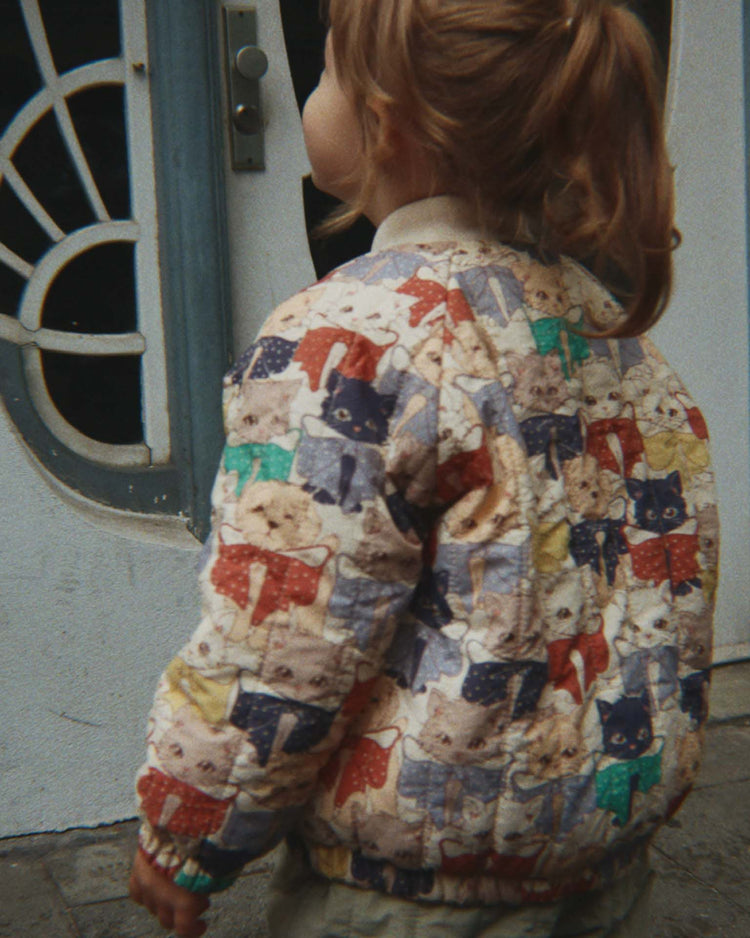 juno printed bomber jacket in like cats and dogs