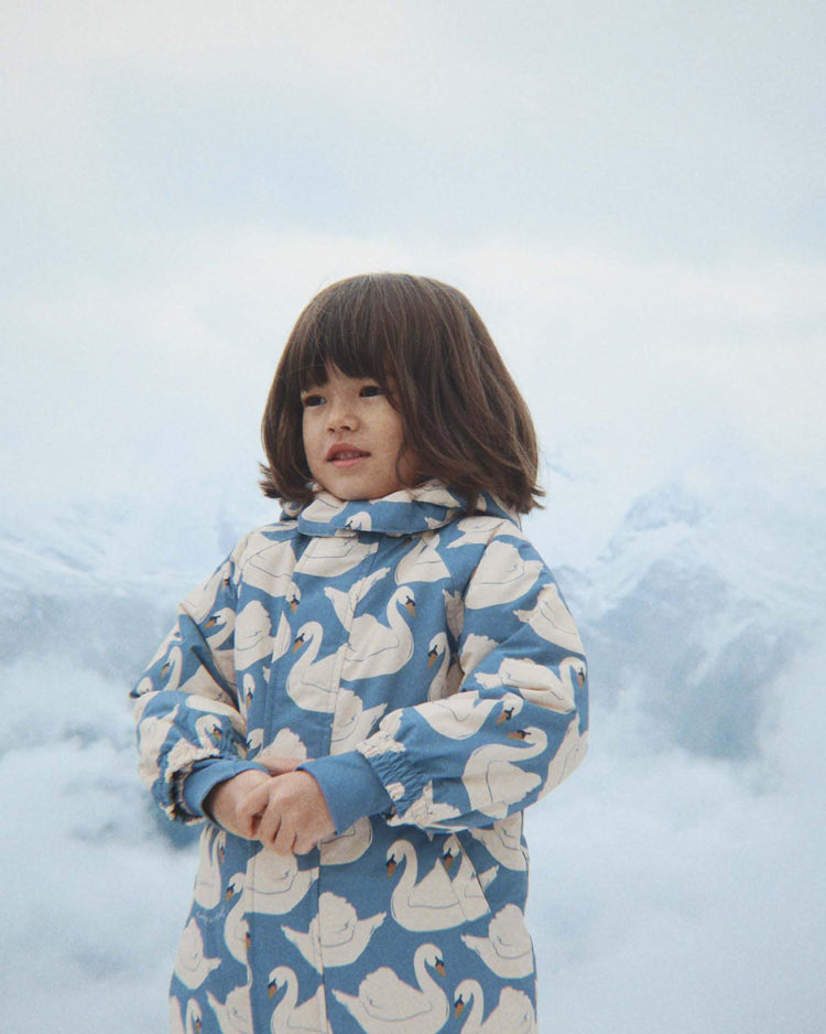 konges sløjd nohr snowsuit print in swan kids Little