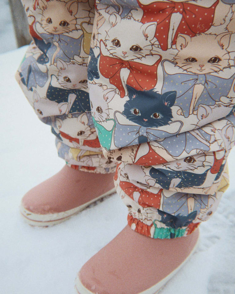 konges sløjd nohr snowsuit print in like cats and dogs kids Little