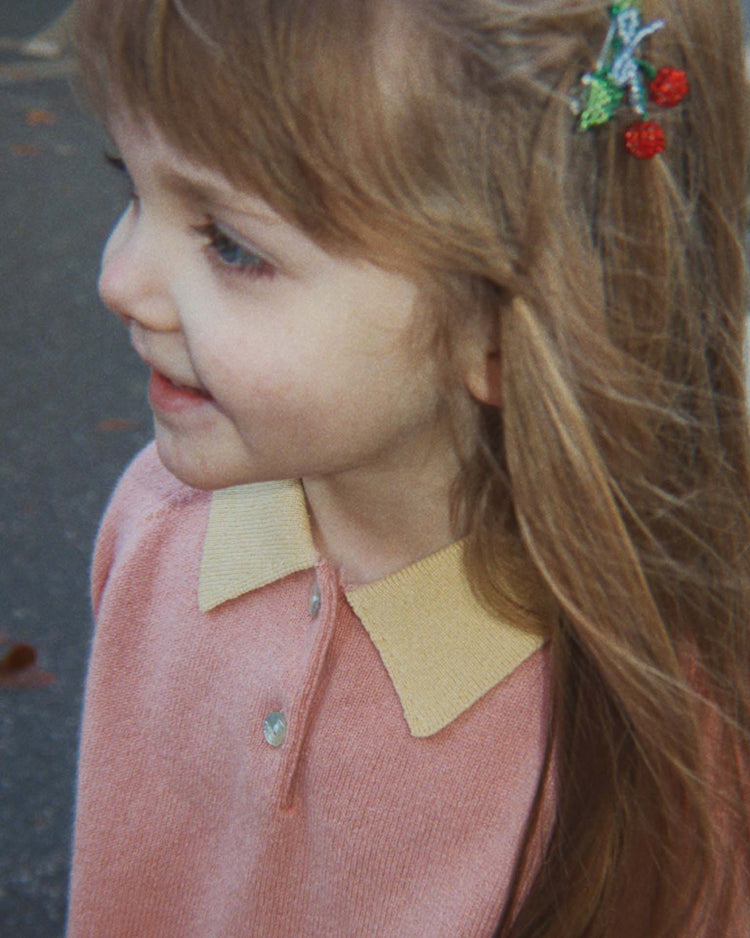konges sløjd beaded cherry bow hair clip set accessories Little