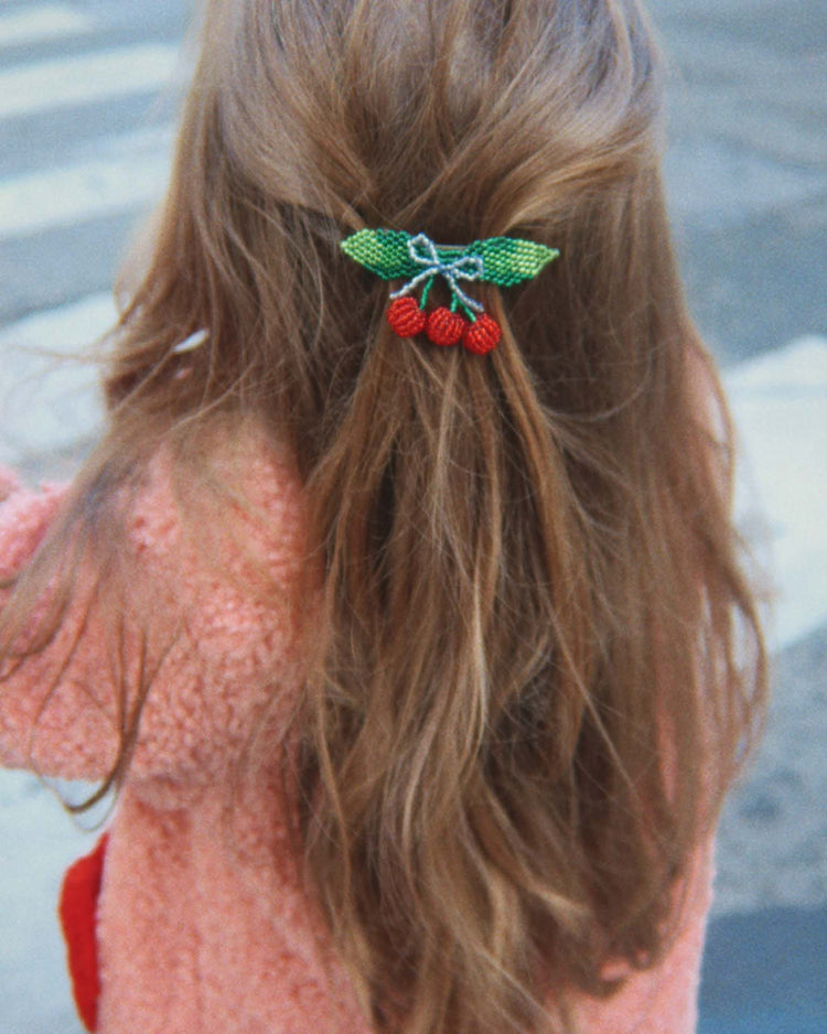 konges sløjd beaded cherry hair clip accessories Little