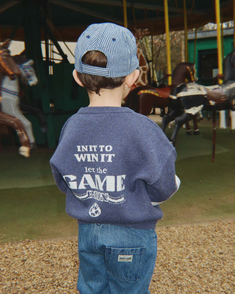 konges sløjd luc cap in blue stripe accessories Little