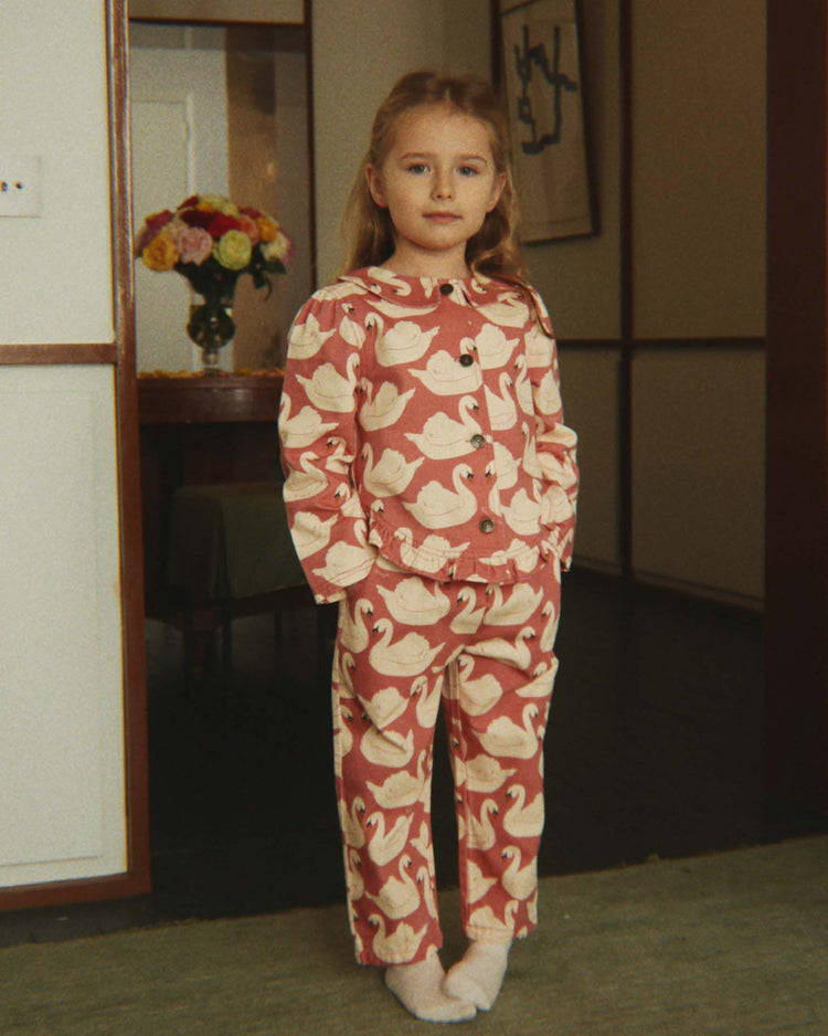 konges sløjd magot frill pants in swan rose kids Little