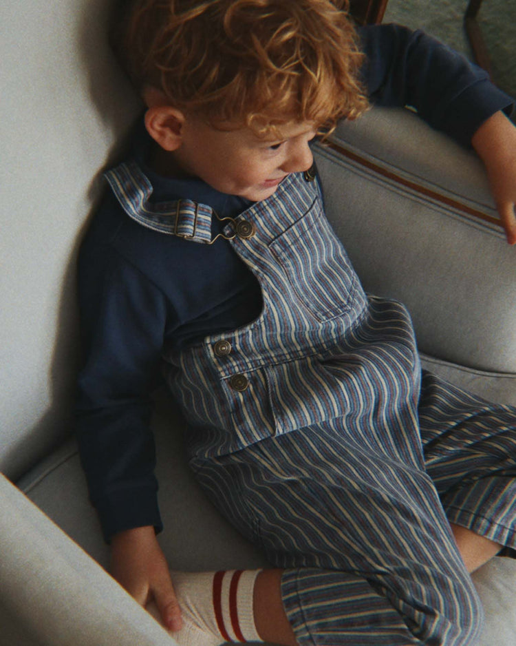 konges sløjd magot overalls in tricolore bleu kids Little