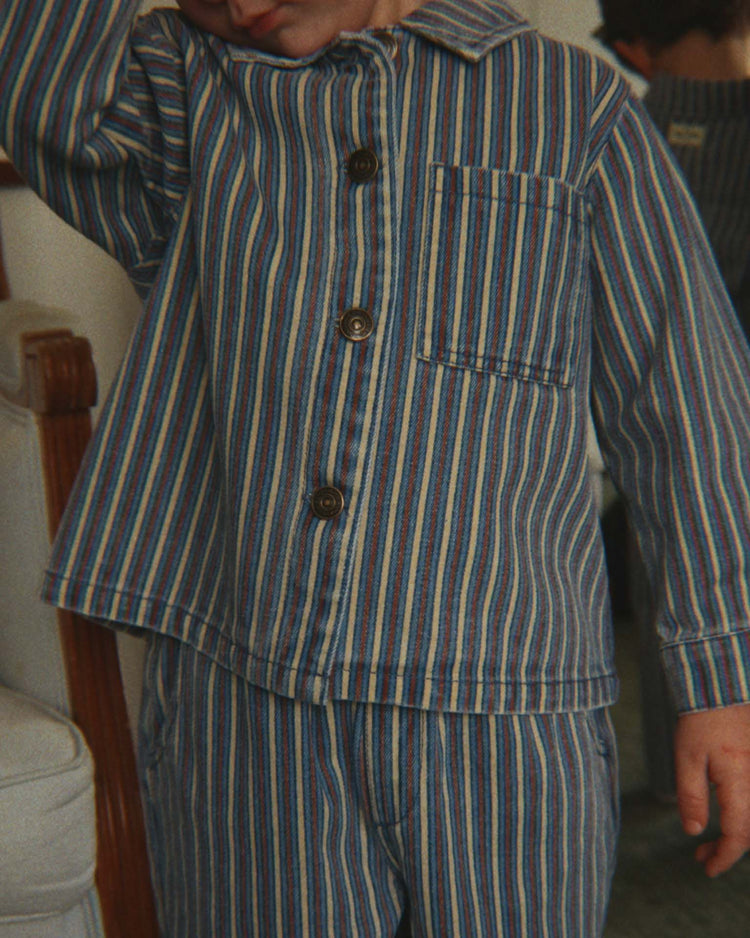 konges sløjd magot shirt in tricolore bleu kids Little