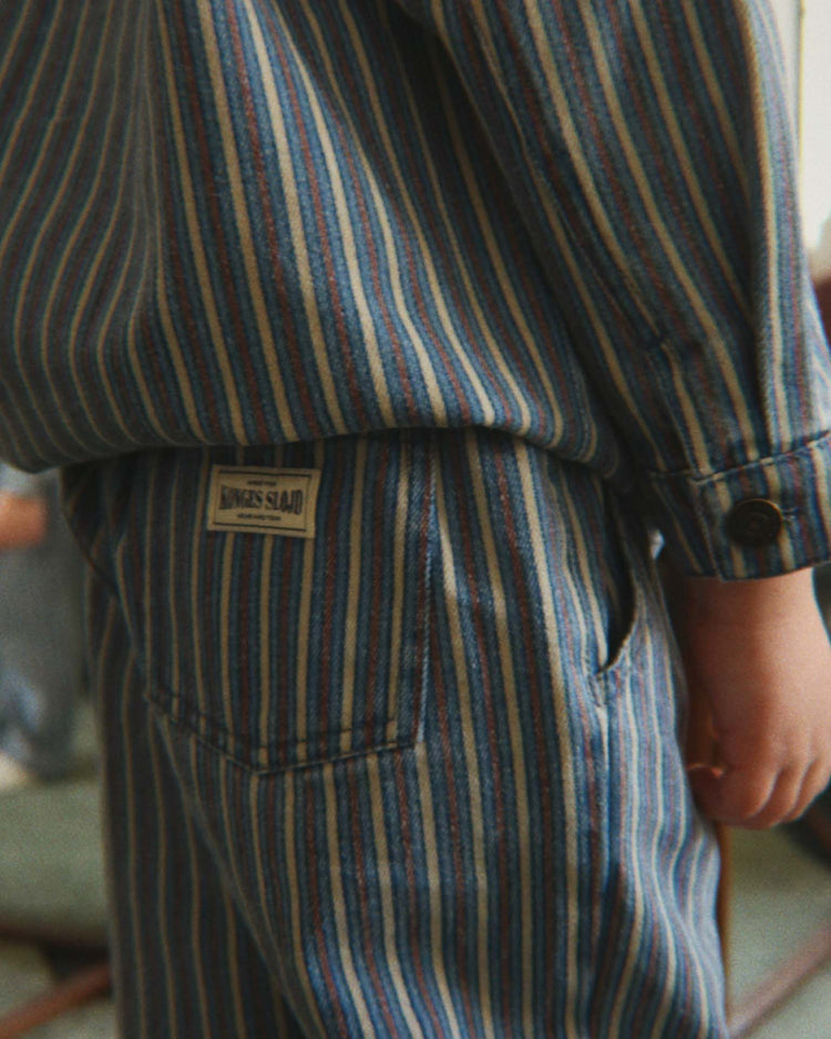 konges sløjd magot pants in tricolore bleu kids Little
