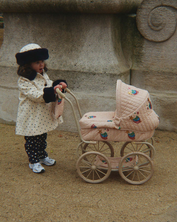 konges sløjd minnie tulle doll pram in rainbow star play Little