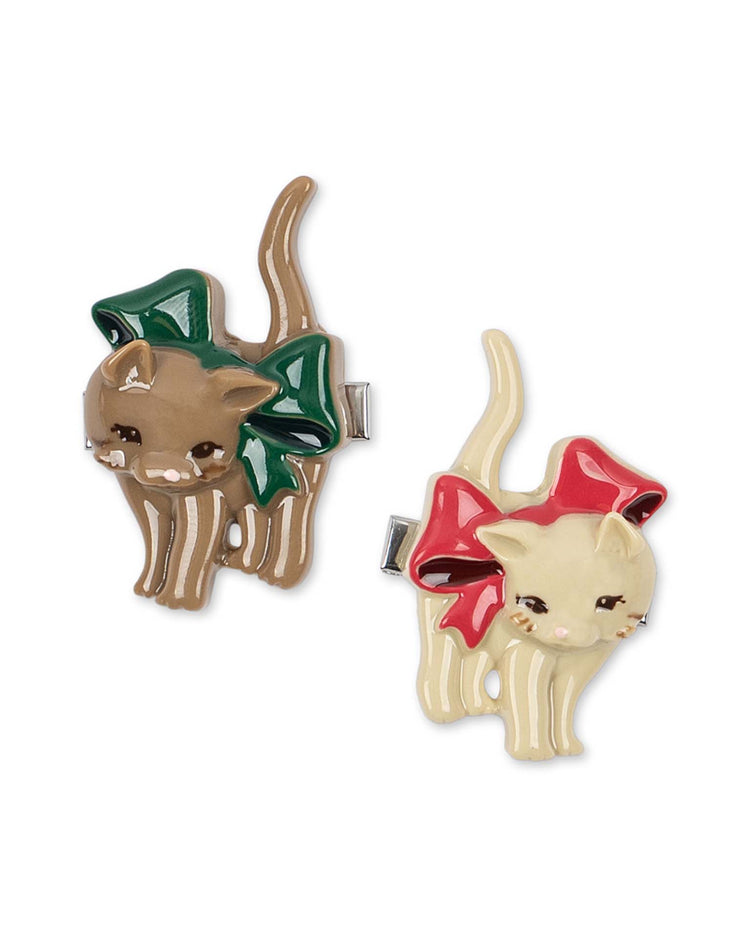 hair clip set in bow kitty