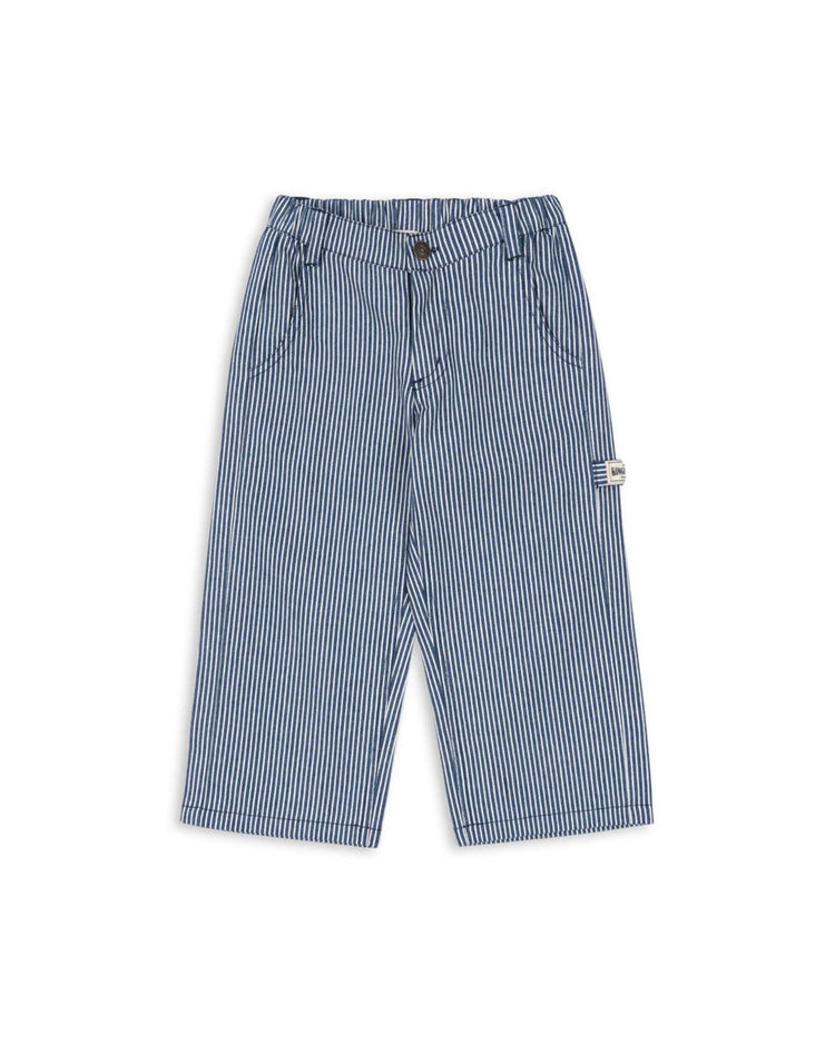 konges sløjd luc pants in blue stripe kids Little