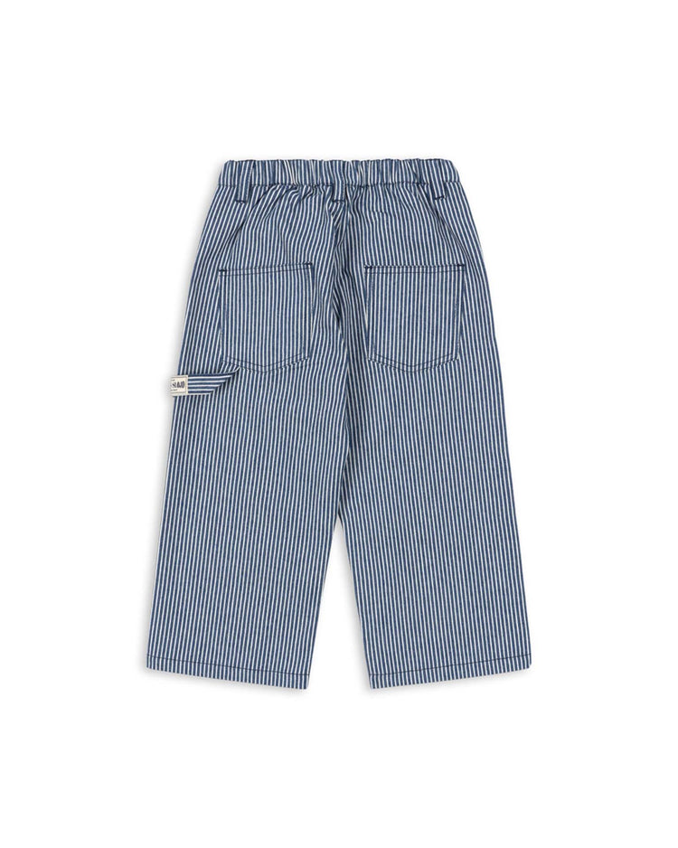 konges sløjd luc pants in blue stripe kids Little