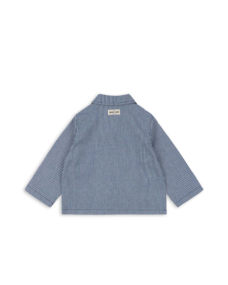 konges sløjd luc shirt jacket in blue stripe kids Little