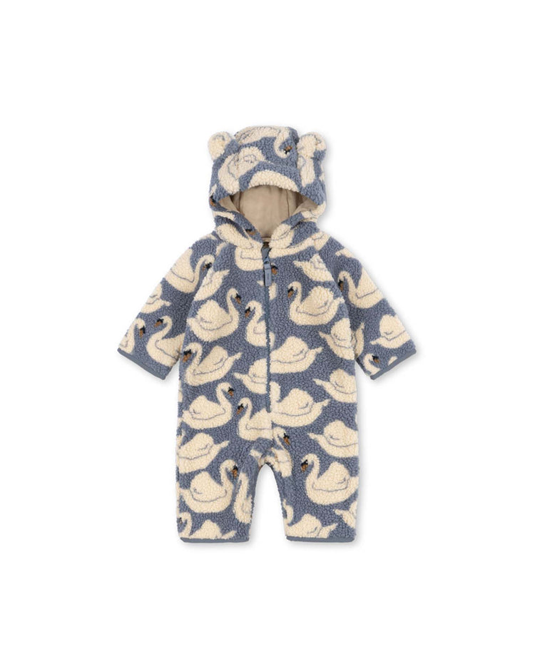 jody teddy onesie in swan