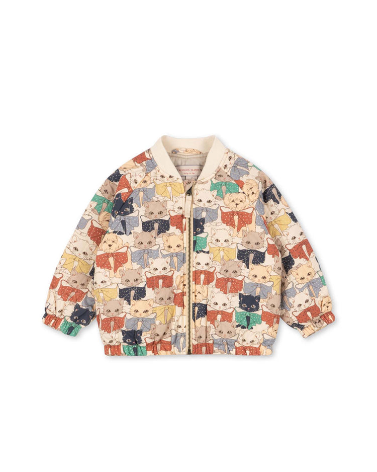 juno printed bomber jacket in like cats and dogs