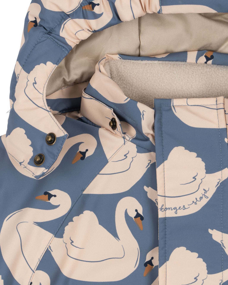 konges sløjd nohr snowsuit print in swan kids Little