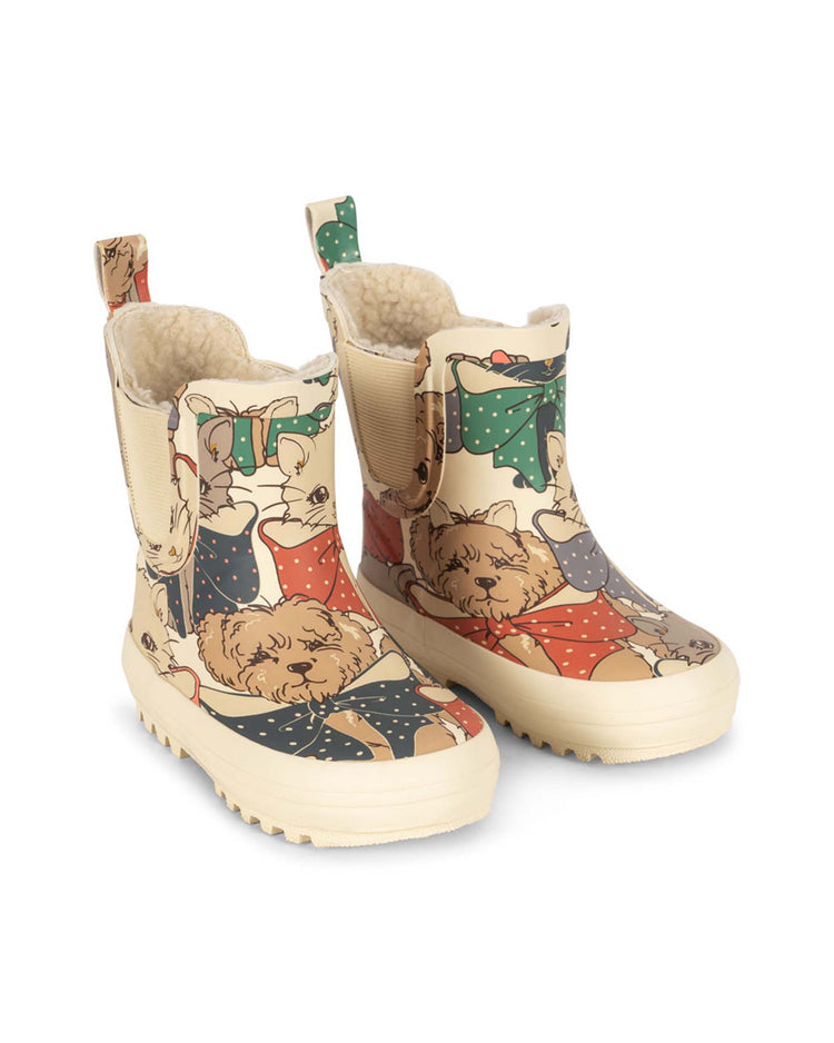 roi printed rain boot in like cats and dogs