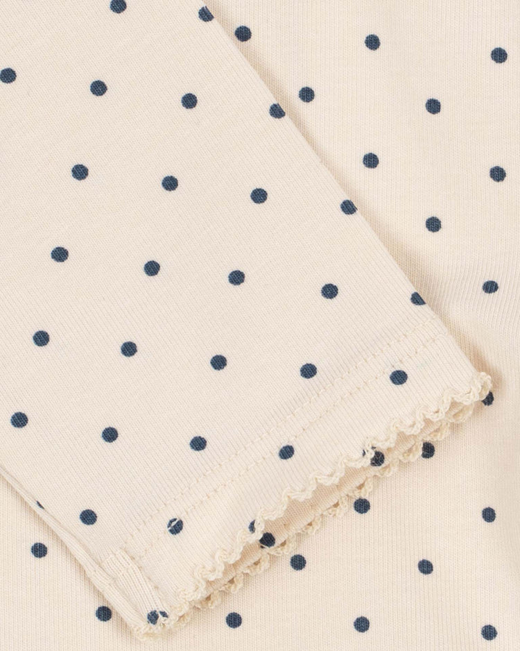 konges sløjd basic long sleeve bodysuit in blue dot baby Little