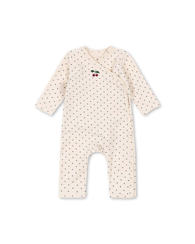 konges sløjd basic newborn onesie in blue dot baby Little