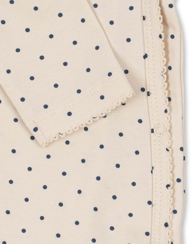 konges sløjd basic newborn onesie in blue dot baby Little