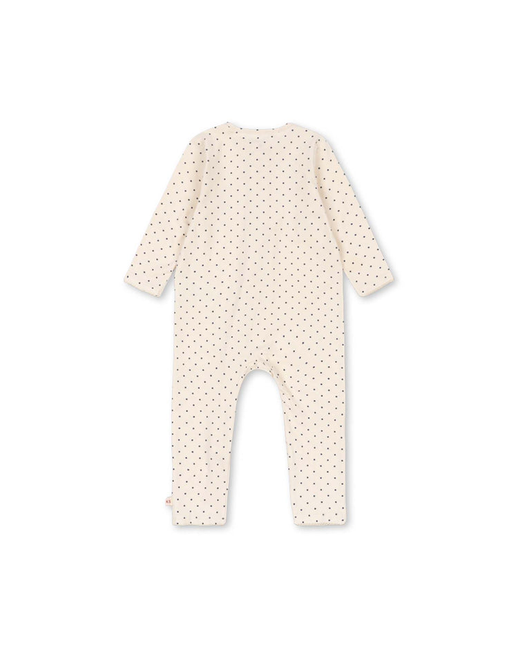 konges sløjd basic zip onesie in blue dot baby Little
