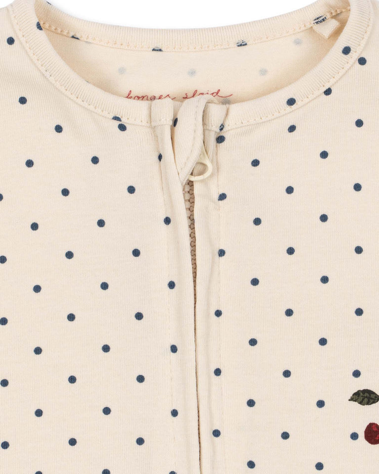 konges sløjd basic zip onesie in blue dot baby Little
