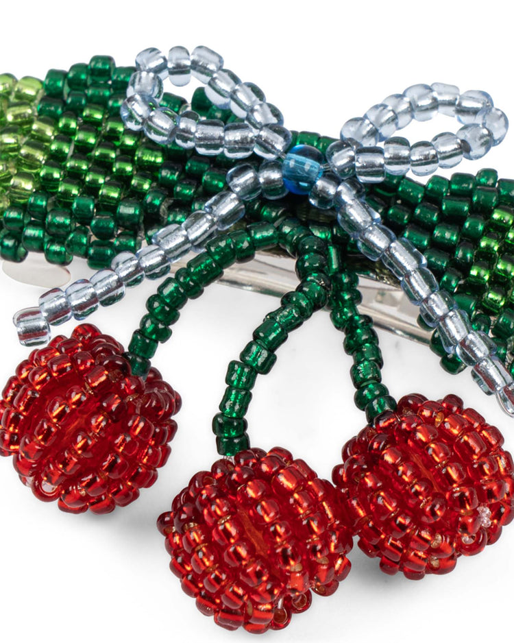 konges sløjd beaded cherry hair clip accessories Little