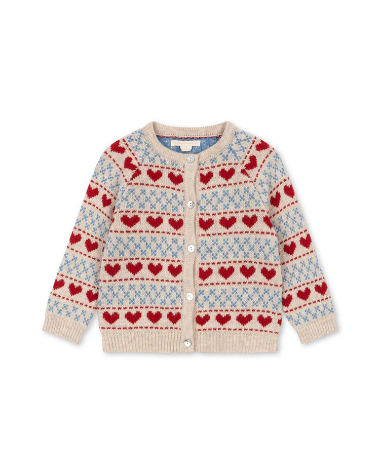konges sløjd belou cardigan in heart kids Little