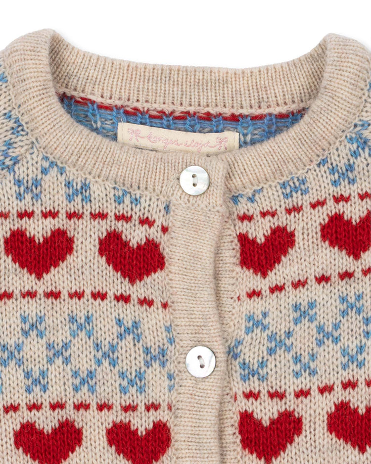 konges sløjd belou cardigan in heart kids Little